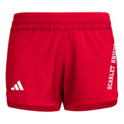 SZ M3" Adidas Women's D4T Woven Rutgers University Training Shorts, Team Power Red/White