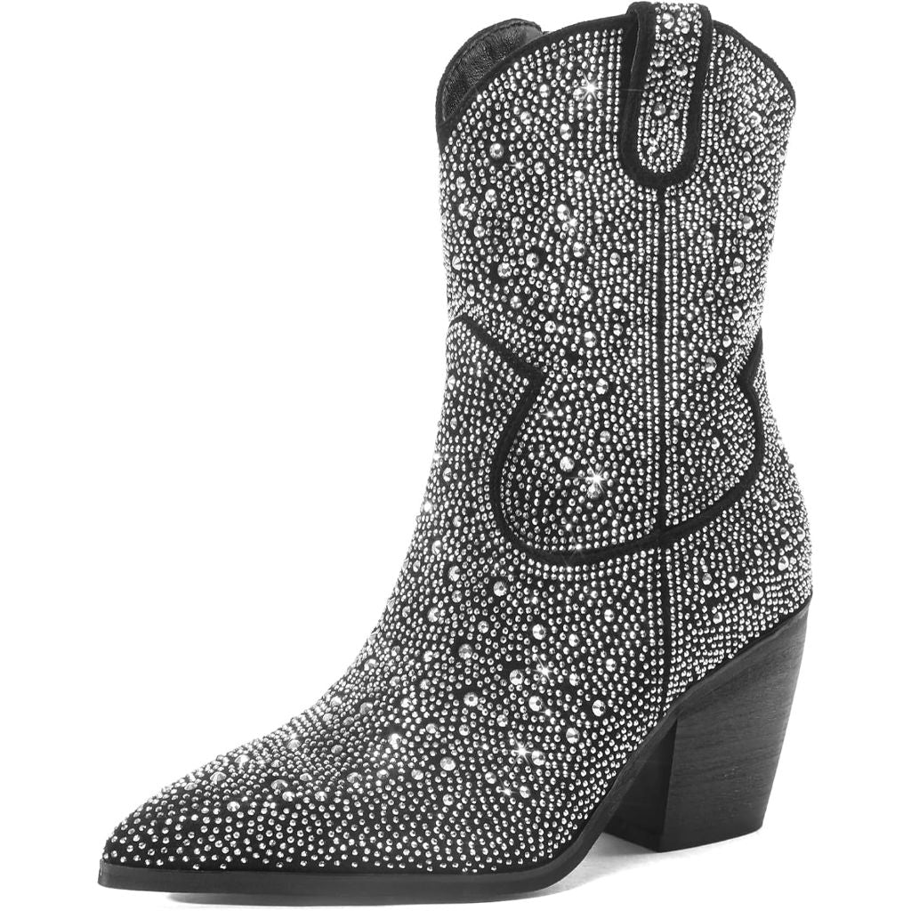 Lumuta Women's Western Rhinestone Cowboy Boots Size 9
