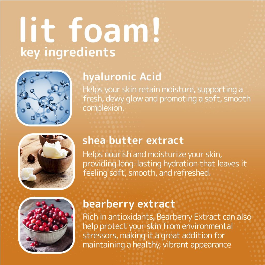 L-UV Lit Foam! Self-Tanning Foam - Light Sun Kissed Tan.