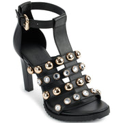 SZ 6M, KARL LAGERFELD PARIS womens Shoe BREXTON - T STRAP SA | BLACK