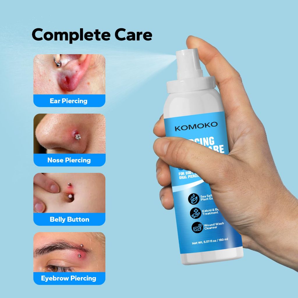 Komoko Piercing Aftercare Spray (5.07 Fl Oz)