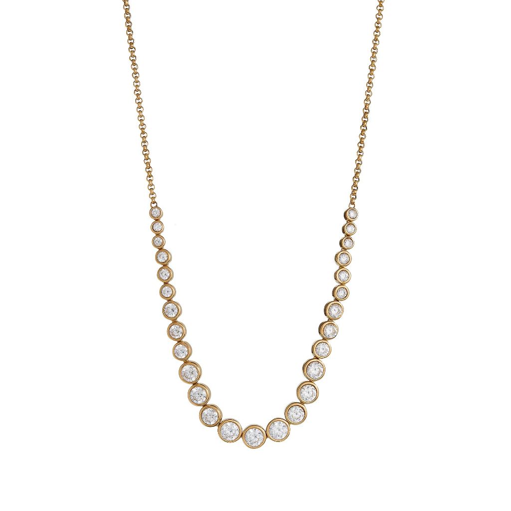 Alex and Ani Adjustable Crystal Tennis Necklace