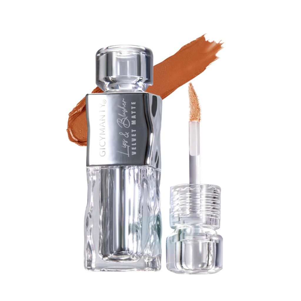 Lips & Blusher Velvet Matte Lip Stain & Cheek Tint - Peach Oolong Yarn