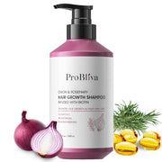 Onion & Rosemary Hair Growth Shampoo: Biotin Infused Shampoo for Hair Loss and Thinning Hair - 16.9 Fl Oz