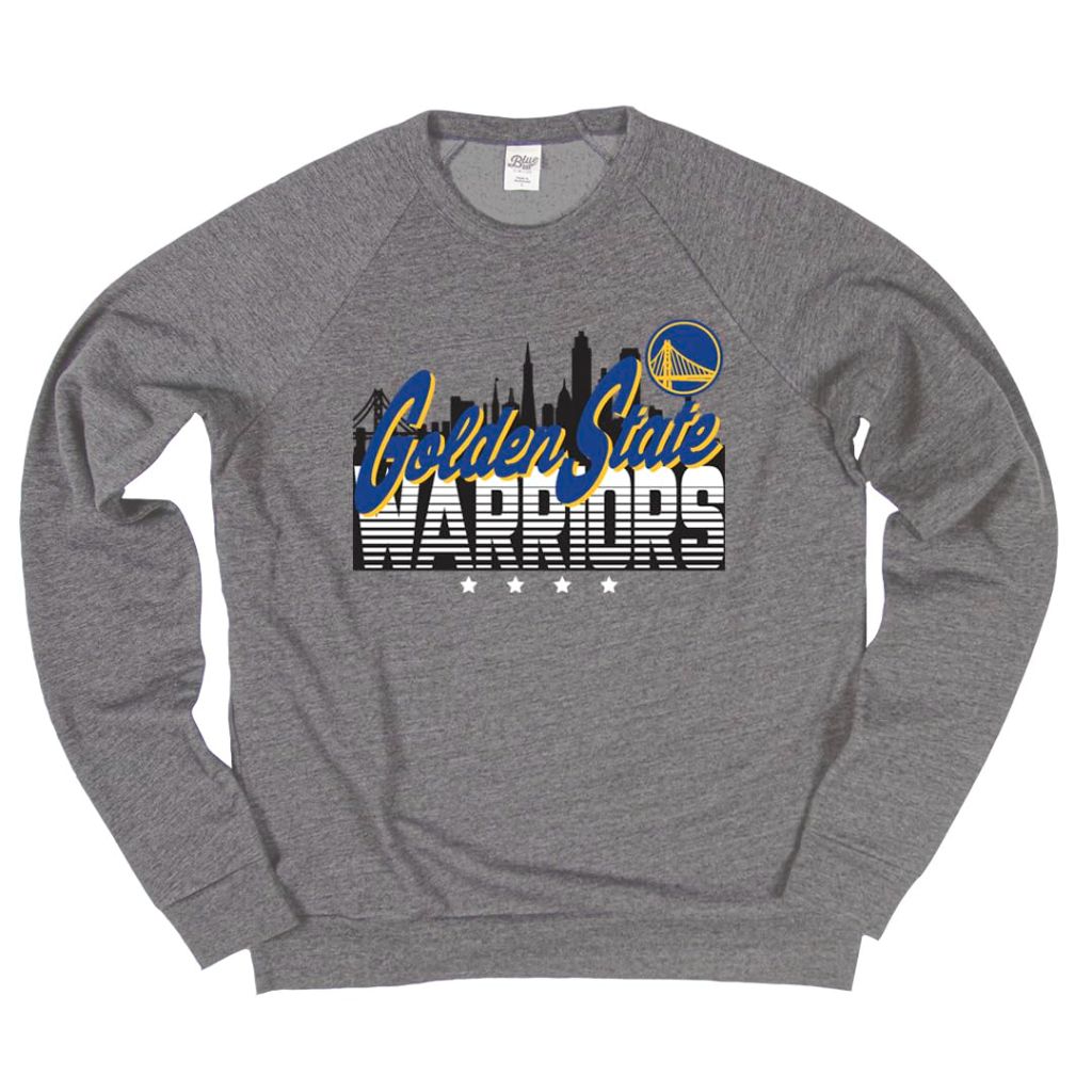 Golden State Warriors NBA Officially Licensed Tri-Blend Crewneck Sweatshirt Flyline, XX-Large