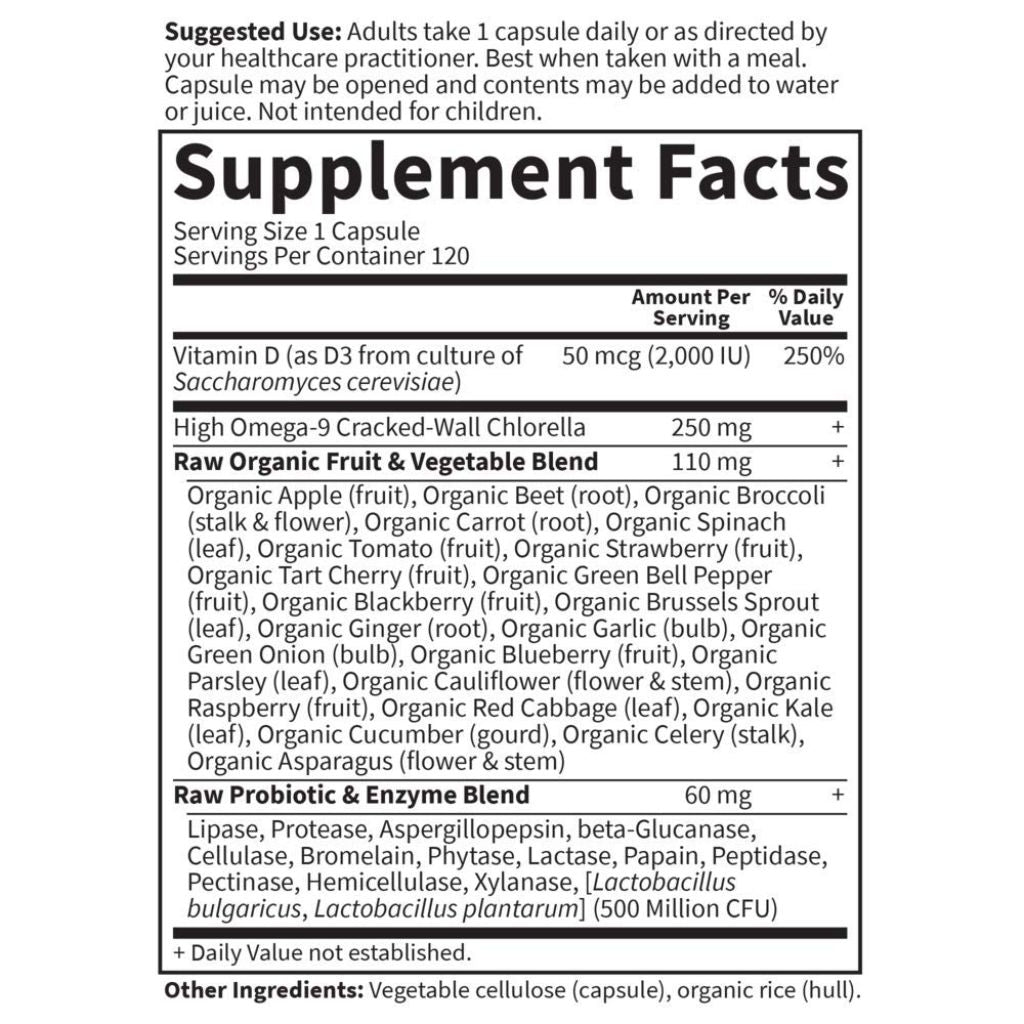 Garden of Life D3 - Vitamin Code Raw D3 2000 IU, 120 Capsules *Packaging May Vary*