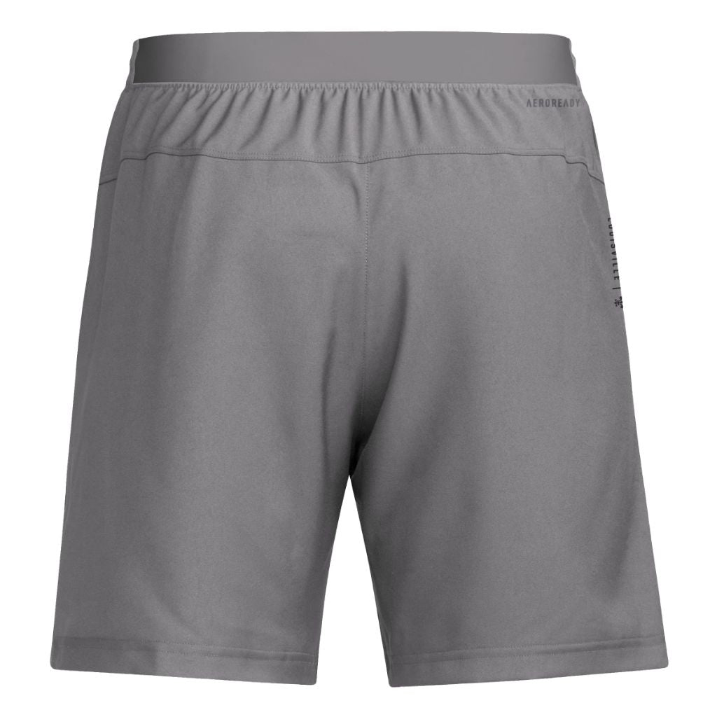 Adidas Men's D4T Woven University of Louisville Shorts, Team Grey/Black/University of Louisville, Large/7" Inseam