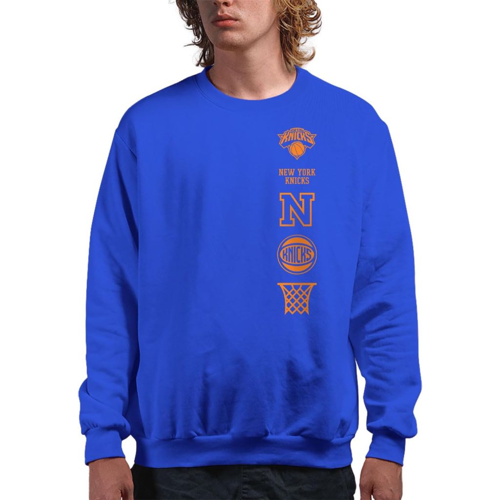 Junk Food NBA - Stacked Logo - Officially Licensed Adult Pullover Fleece Crew Neck for adults. 2XL