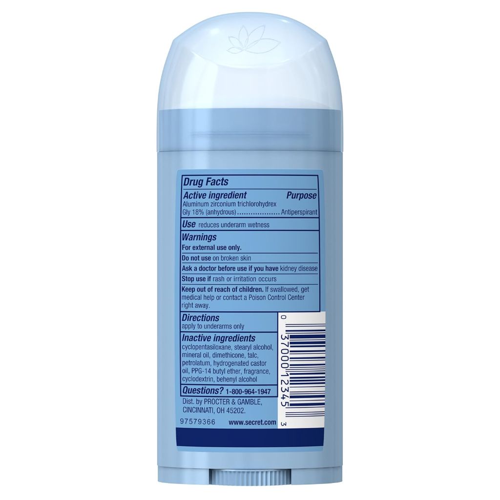Secret Women's pH Balanced Invisible Solid Antiperspirant and Deodorant - Shower Fresh, 2.6 oz.