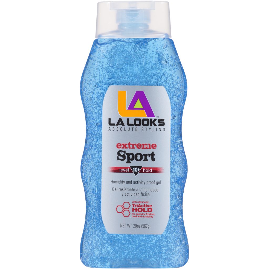 L.A. LOOKS Extreme Sport Tri-Active Hold Gel  for All Hair Types  Men  20 oz