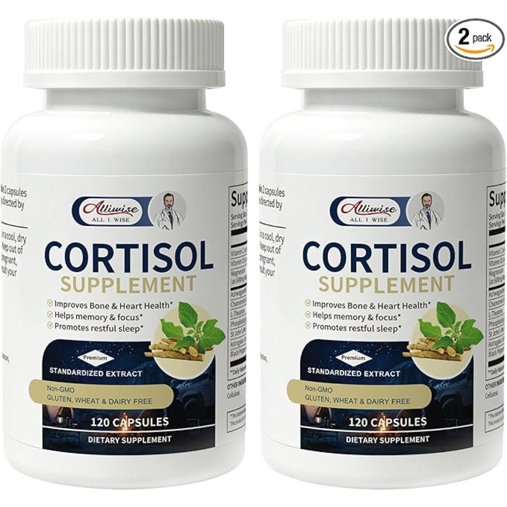 2pack Cortisol Supplement,Cortisol Reducer Manager for Women,with Magnesium, Ashwagandha, L-Theanine 240Count