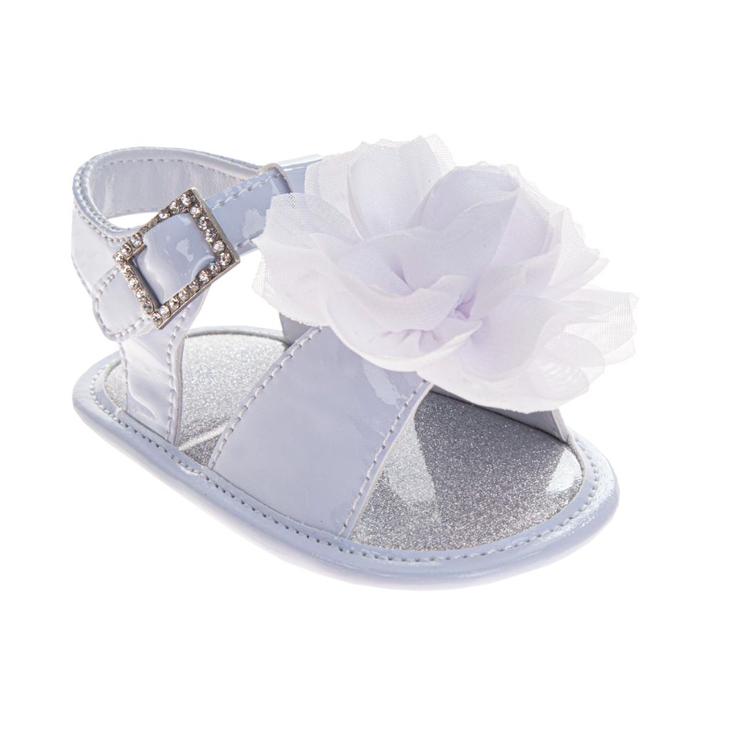 Josmo Baby Girl Sandals, White Flower - size 3 Infant