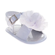 Josmo Baby Girl Sandals, White Flower - size 3 Infant