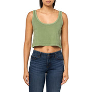 Forever 21 Cropped Tank Top Olive Large