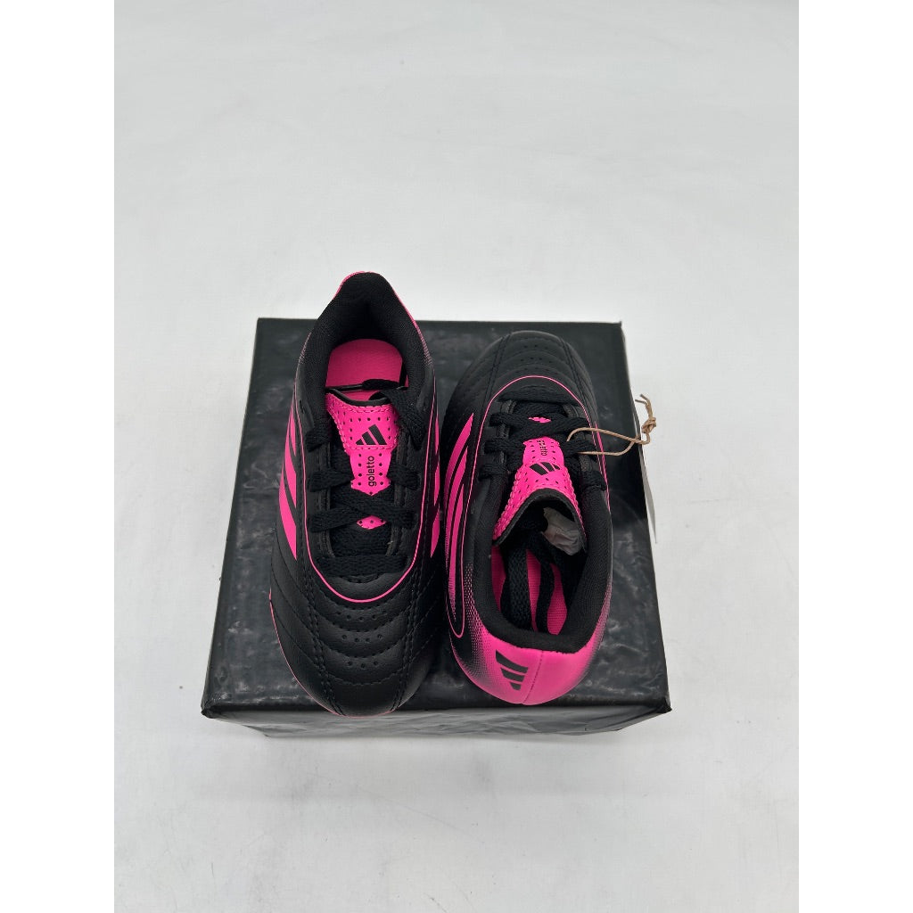 adidas Kid's Goletto IX Firm/Multi Ground Soccer Cleats, Core Black/Lucid Pink/Core Black - Size 8Y