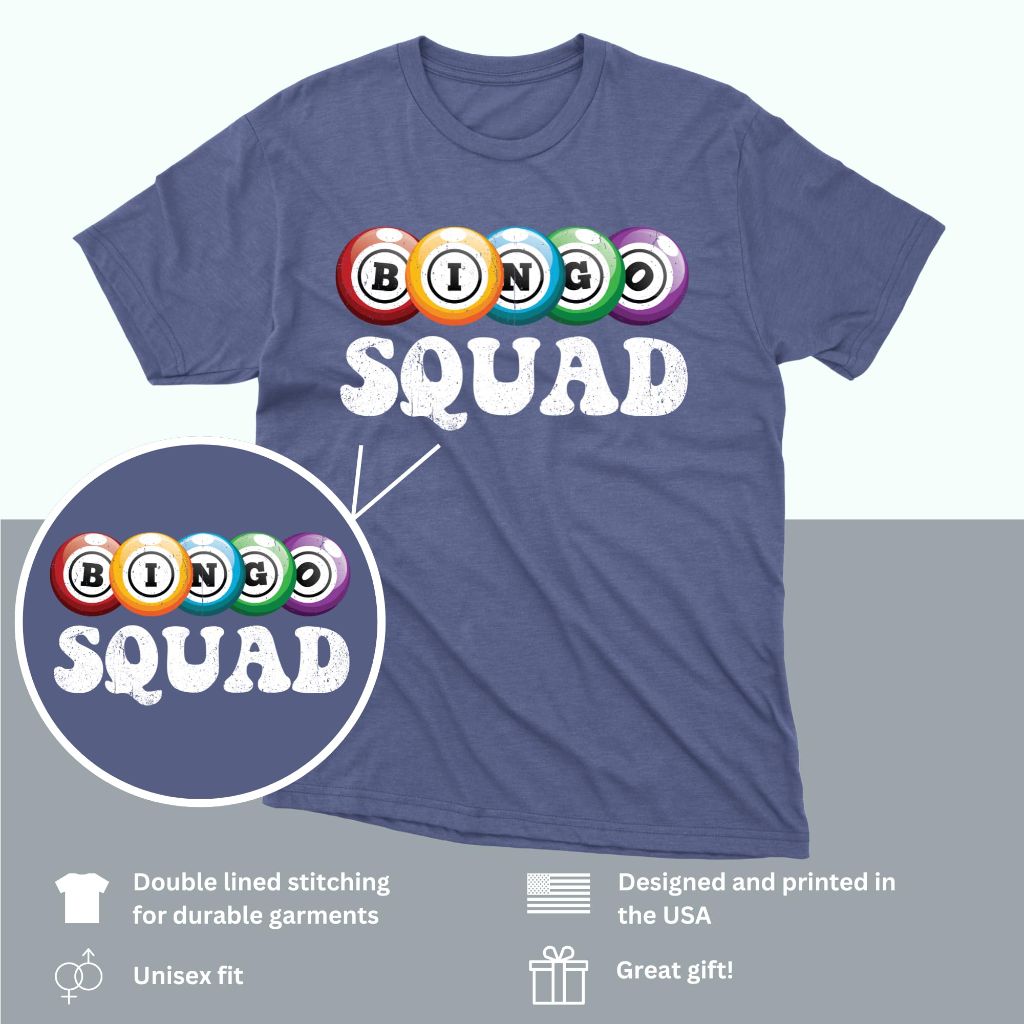 Kite and Crest Bingo Squad T-Shirt – Navy - XL