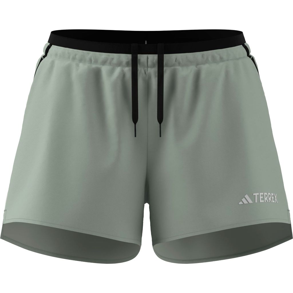 Adidas Women's Terrex Multi Light Trail Running Shorts, Linen Green, Large/3" Inseam