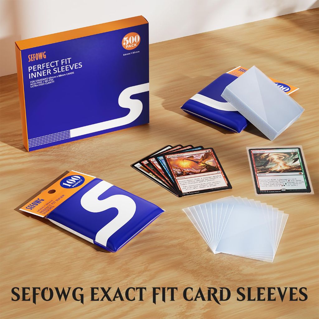 2000 Pack Perfect Fit Card Sleeves, Inner Sleeves Ideal for Double-Sleeving Compatible with TCG, MTG, PKM, TCG, Trading, Gaming Cards