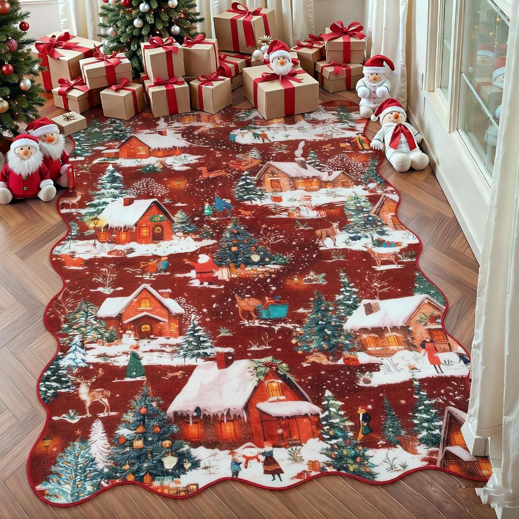 Wonnitar Christmas Area Rug, 5'x7'