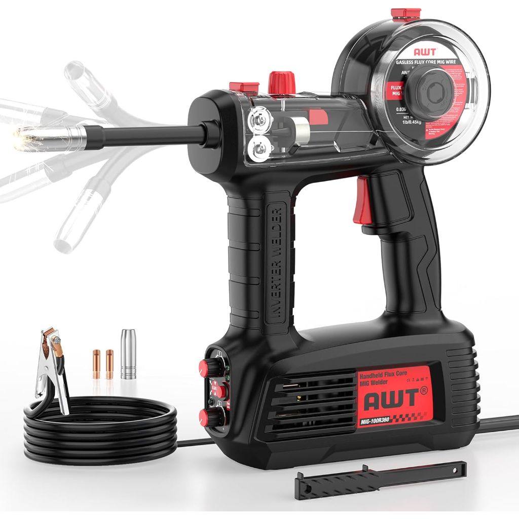AWT- 110V Flux Core MIG Welder Machine with 360°Mig Torch
