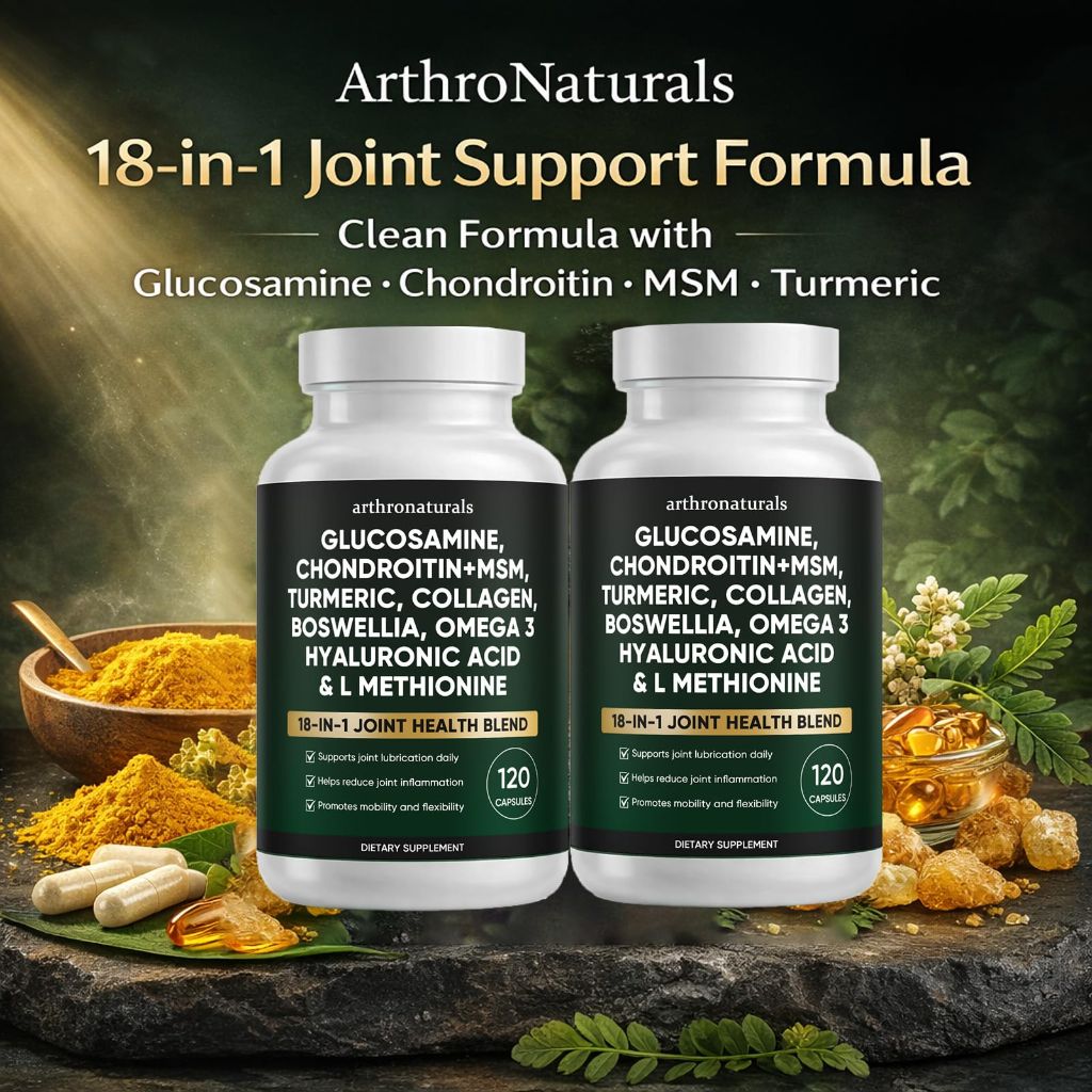 Arthronaturals Herbal 18-in-1 Joint Health Blend Daily Supplement 120 Capsules (2pk)