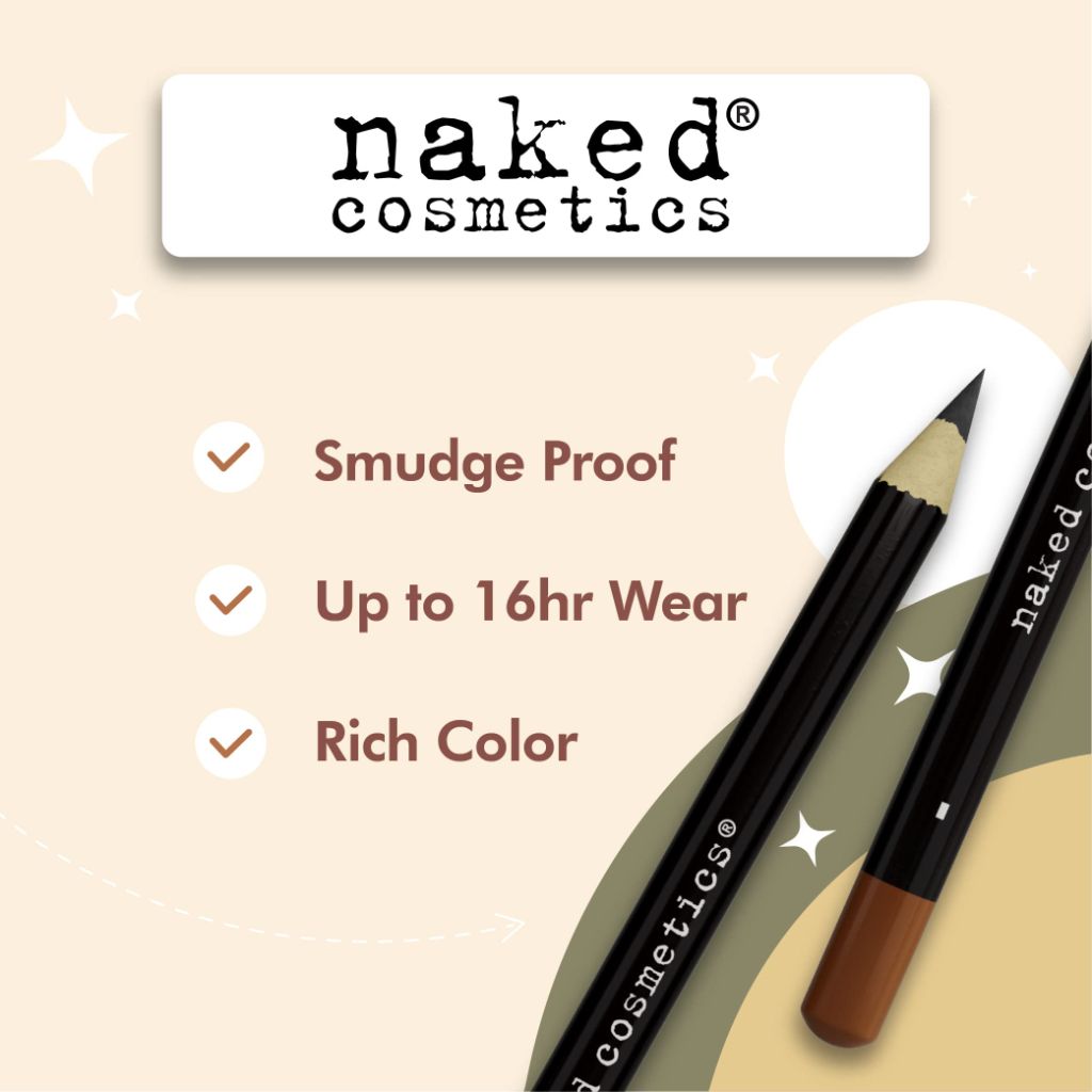Naked Cosmetics Black Eyeliner & Brown Eyeliner Pencil for Makeup - Set of 2
