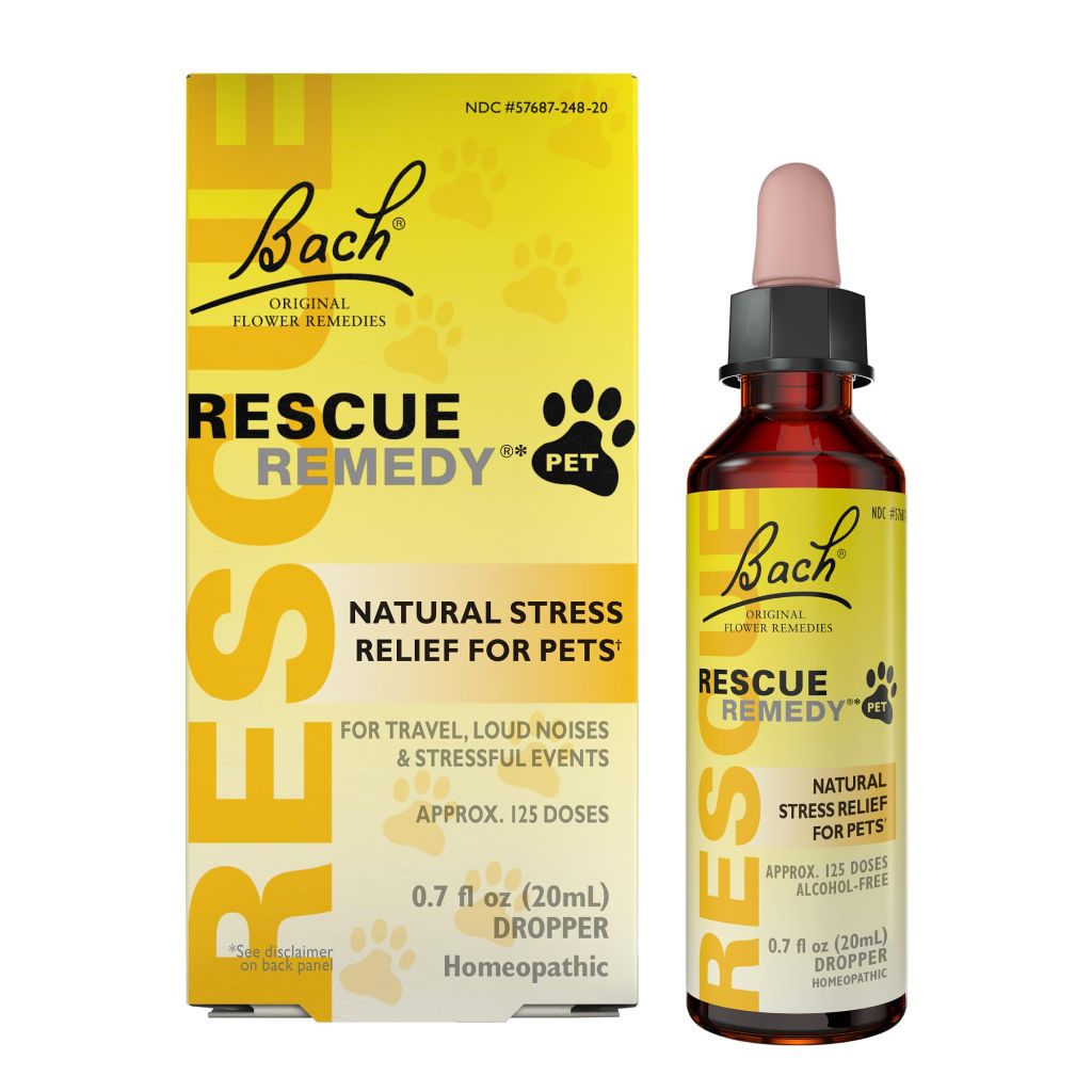 Rescue Remedy Pet Dropper - 20mL - Stress & Tension Support for Dogs & Cats with Bach Natural Flower Essences