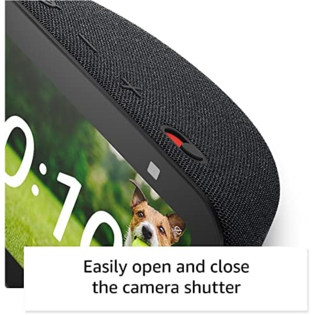 Like-New Amazon Echo Show 5 (newest model), Smart display with 2x the bass and clearer sound, Charcoal