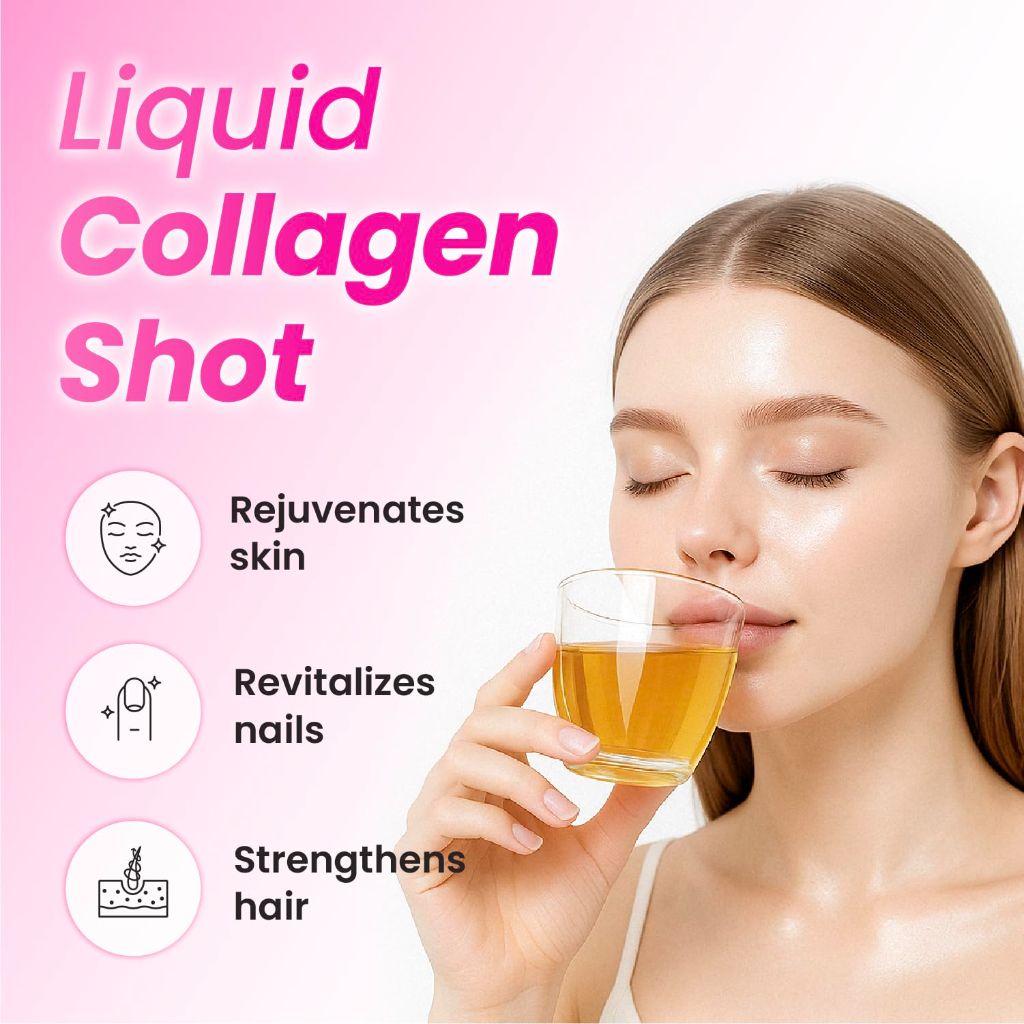 CJwellcare Innerb Glowshot Collagen (50.7 fl oz, 30 Servings) - 3,000mg Collagen Peptides