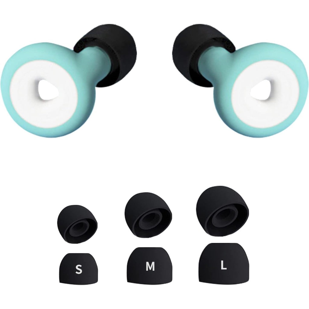 Super Soft Reusable Flexible Ear Plugs for Sleeping Noise Cancelling,Hearing Protection Silicone Ear Plugs for Work,Study,Swimming,Motorcycle-28dB Noise Cancelling-6 Silicone Ear Tips in S/M/L
