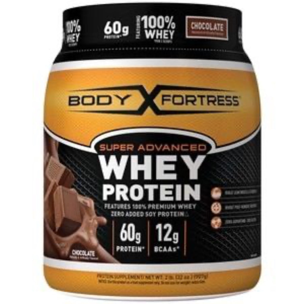 Body Fortress Super Advanced Whey Protein Powder, Chocolate, 1.78lbs (18 Servings)