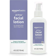 Amazon Basics Oil-Free Facial Moisturizer for Sensitive Skin, Fragrance Free, Non-Comedogenic - 4 fl. oz.