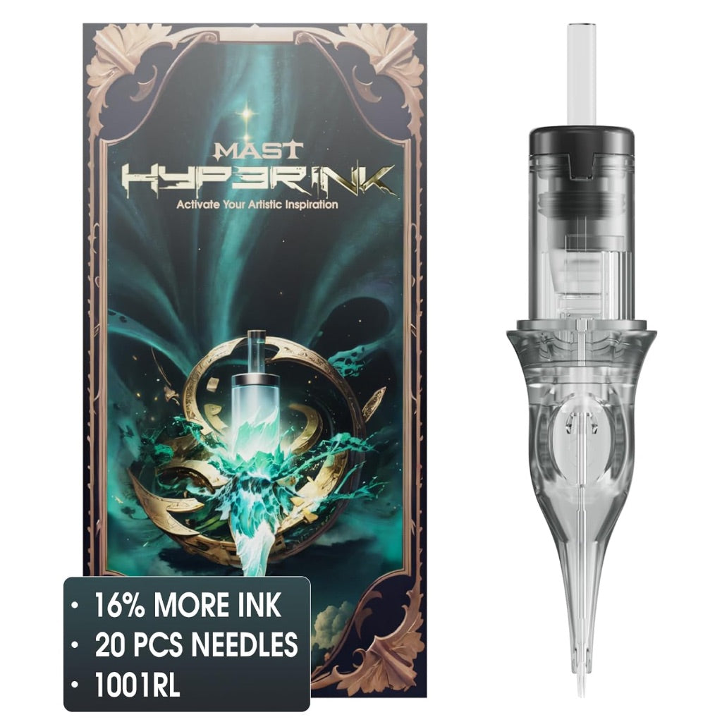 Mast Hyperink Tattoo Needle Cartridges - Pro Round Liner 1001RL - 20 Pieces