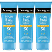 Neutrogena Hydro Boost Moisturizing Water Gel Sunscreen Lotion with Broad Spectrum SPF 50 - 3 fl. oz (3 Pack)
