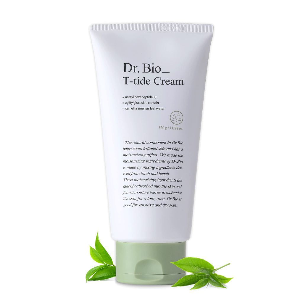 Dr.Bio T-tide Cream, Long-Lasting Hydration for 100 Hours, Relief from Dry, Itchy Skin with Shea Butter, Probiotics 11.28oz