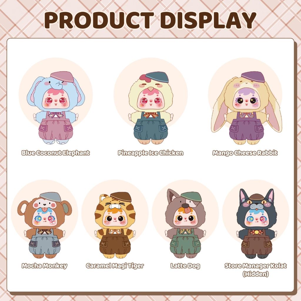 LUCKJOY Blind Box, Plush Keychain, Cute Collectible Figures, Birthday Gifts, Single Box (Circus Series)