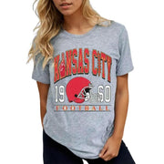 SZ S, Game Day T Shirt Women Football Graphic Short Sleeve - Gray