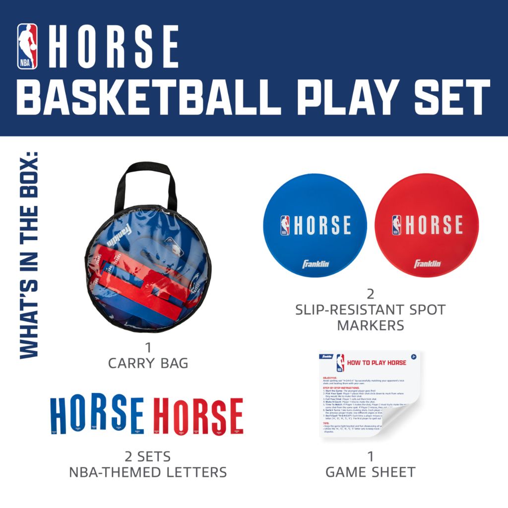 Franklin Sports NBA Kids Basketball Game Set - Horse - 2 Player Basketball Shooting Kit for Kids