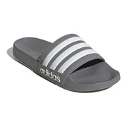adidas Men's Adilette Shower Slides - Gray/White, Size 14
