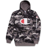 Champion Men's Big & Tall Oversized Fleece Pullover Hoodie - Black Camo, Size XLT