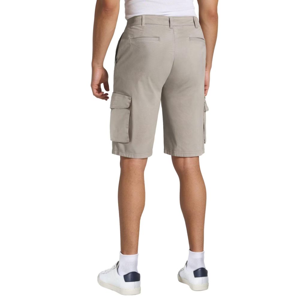 Agile Mens Super Comfy Flex Waist Cargo Shorts, Stone - size 30