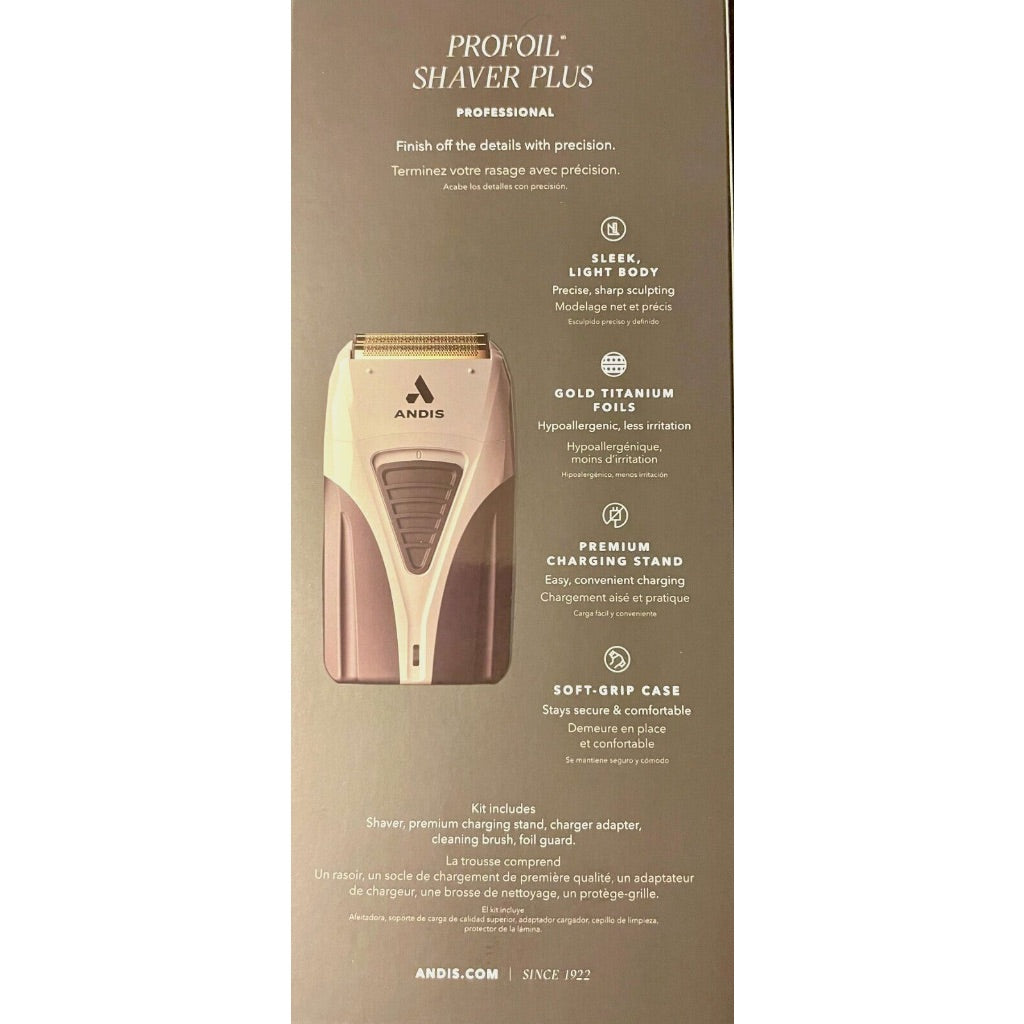 Andis 17255 Pro Foil Lithium Titanium Foil Shaver  Cord/Cordless  Smooth Shaving Cordless Shaver