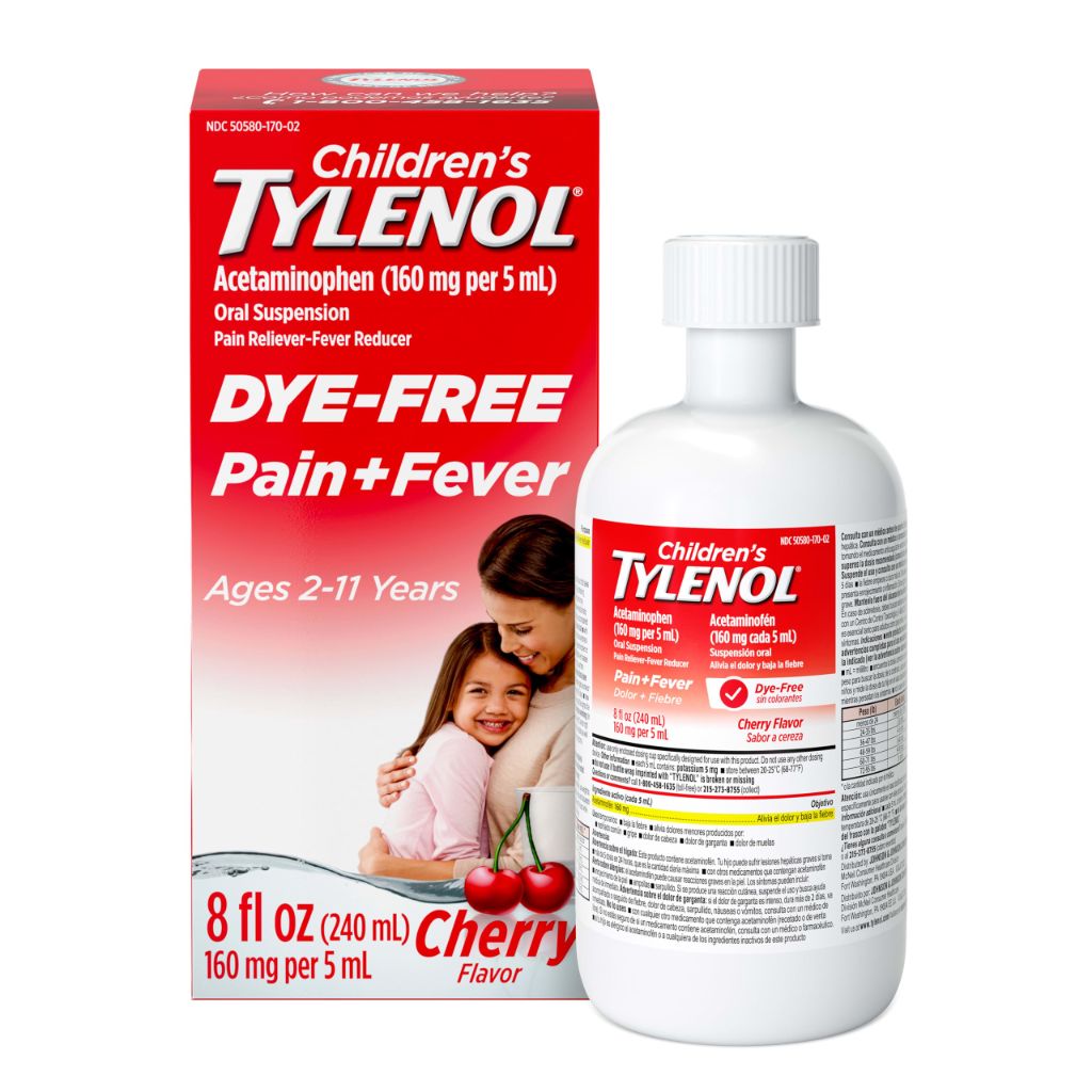 Children's Tylenol Liquid Pain Relief & Fever Medicine, Cherry Flavor, 8 fl. oz