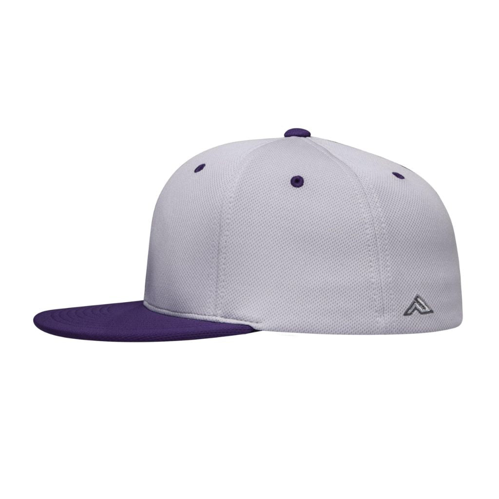 Pacific Headwear Premium P-Tec Flexfit® Cap, Silver/Purple, S/M