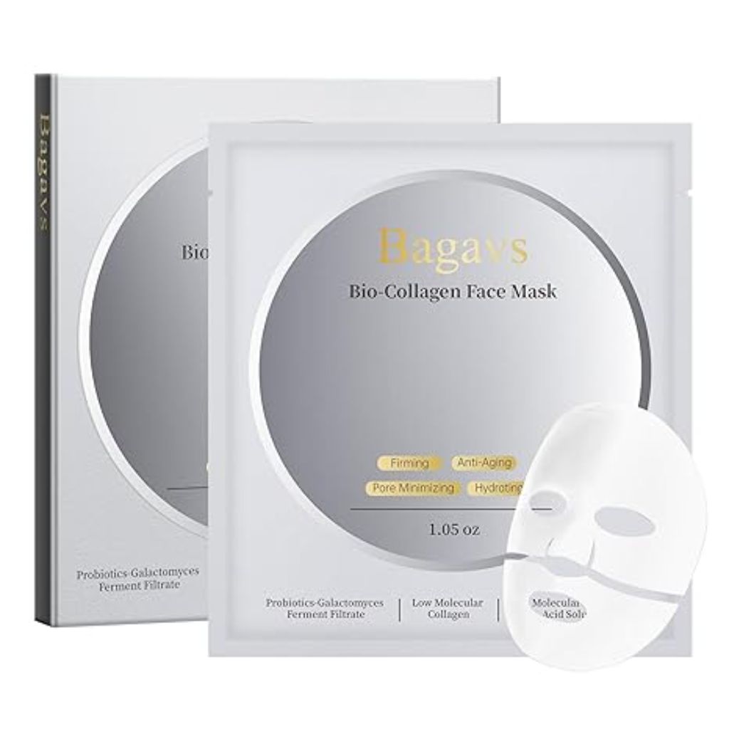 Collagen Face Mask with Real Deep Bio-Collagen for Overnight Skin Care, Hydrating, Anti-Wrinkle, Lifting, 30g x 4ea