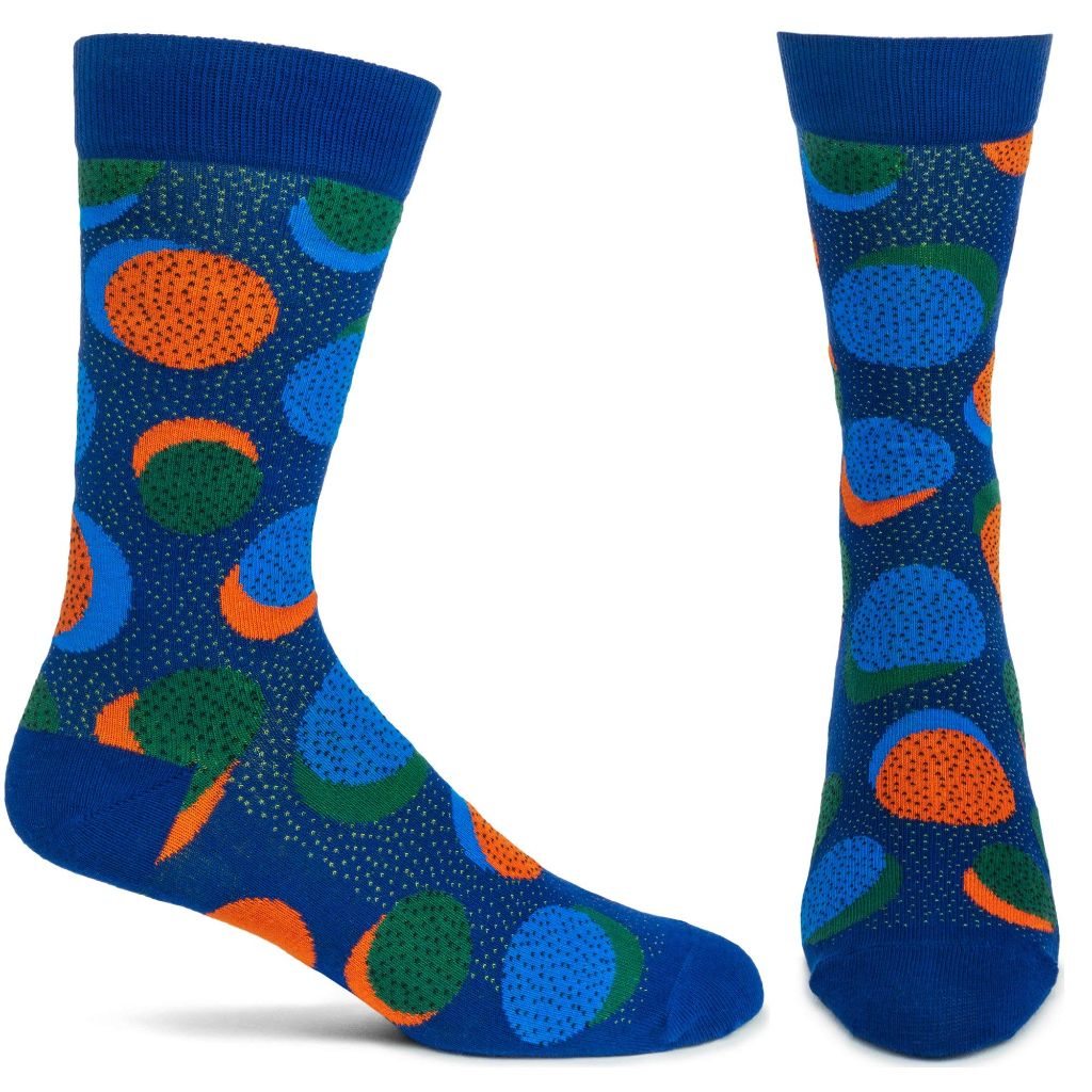 SZ OSFM, Ozone Men's Spots N' Dots Sock - Navy