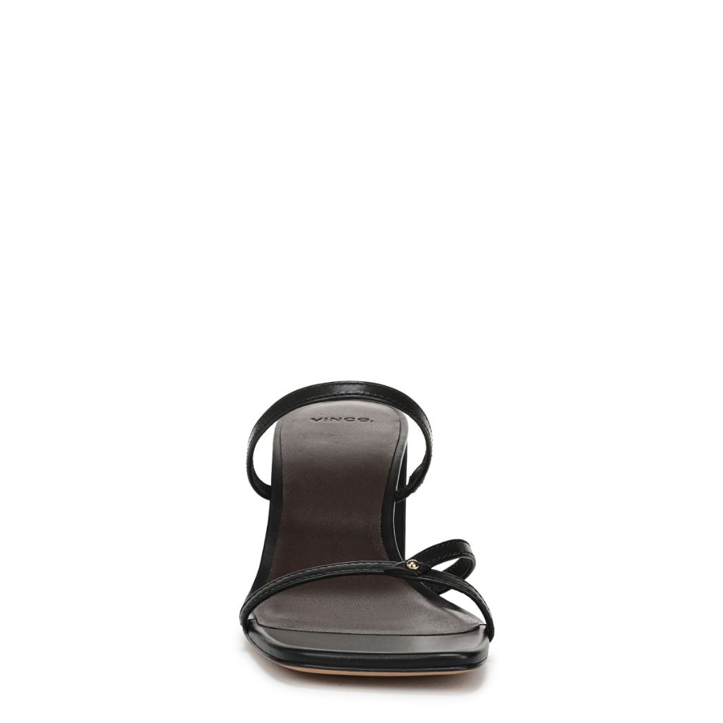 Vince Womens Ona Heeled Sandal Black Leather 7.5 M