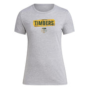adidas Women's MLS Local Pop Short Sleeve Pre-Game T-Shirt - Portland Timbers, Gray Heather, (XL Tall)