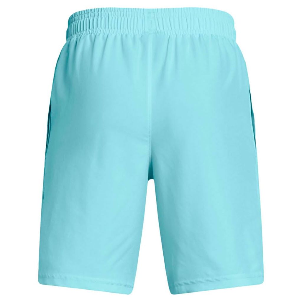 Under Armour Boys Woven Wordmark Shorts, (494) Stream / / Midnight Navy, Small