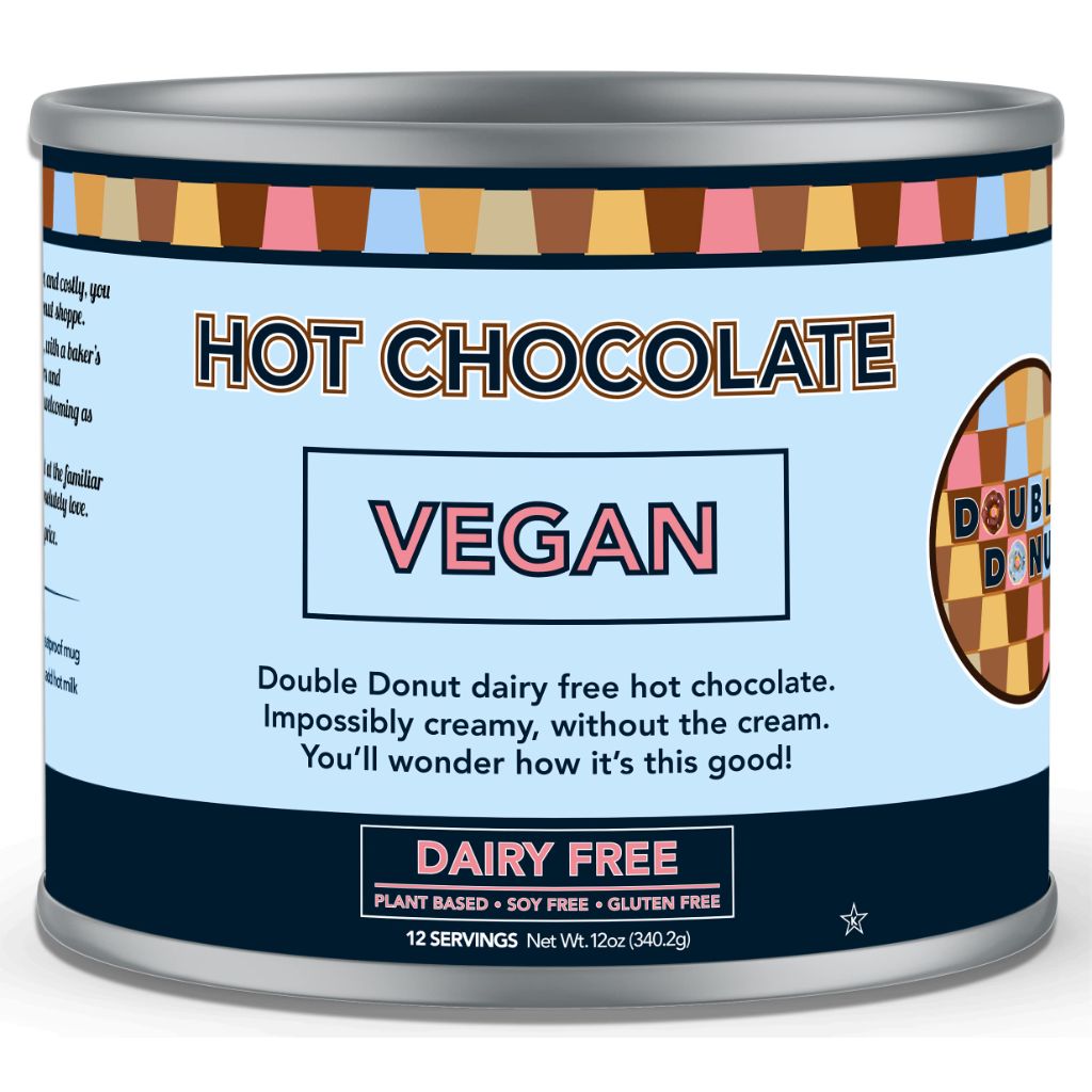 Double Donut Coffee Dairy Free Vegan Hot Chocolate Mix, 12 Ounce